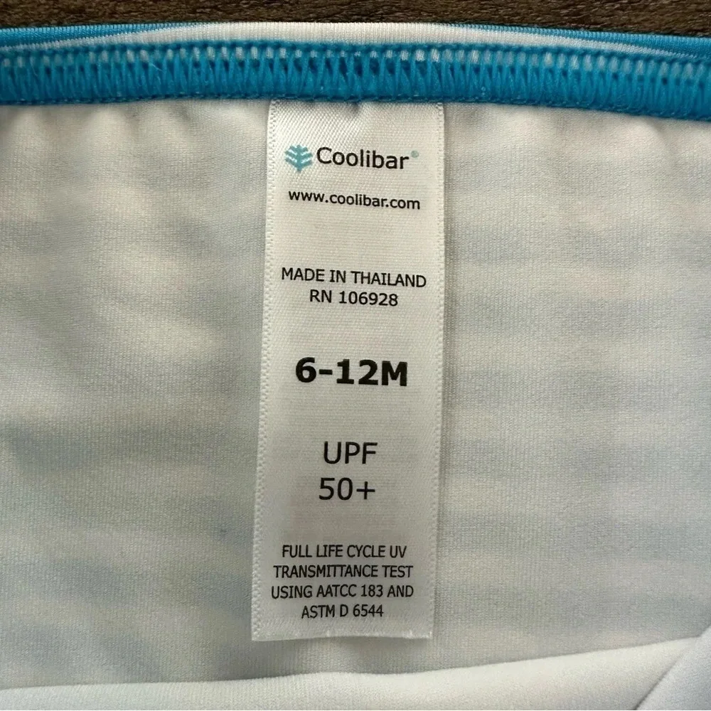 Coolibar Baby Girls 6-12 months Turquoise Striped Bikini Bottom Swimsuit UPF 50+